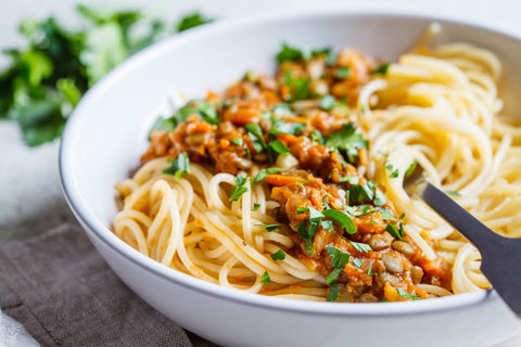 Spaghetti mit Mokä-Bolognese