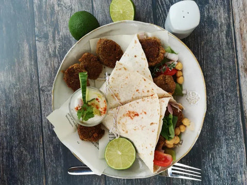 Linsen Falafel Wraps